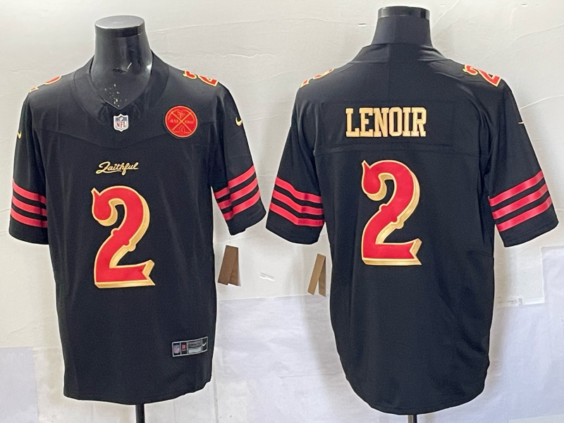 Men San Francisco 49ers #2 Lenoir black Limited Nike NFL 2025 Jersey 03
